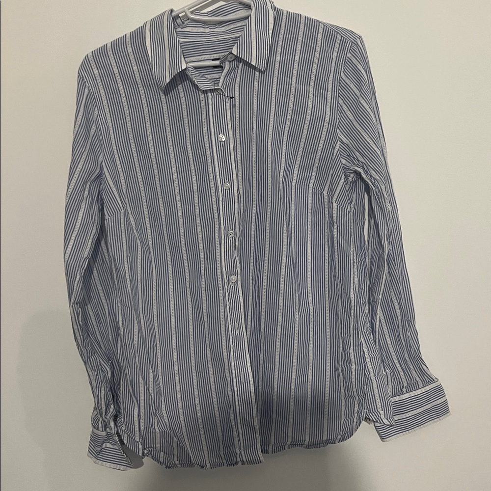 Talbots woman’s Striped Button-Down blouse -never worn